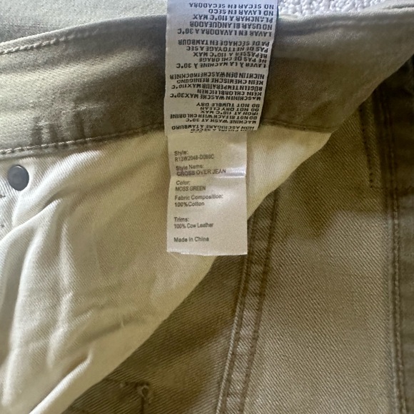 R13 Cross Over Jean - Moss Green Sz 29 - Picture 13 of 13